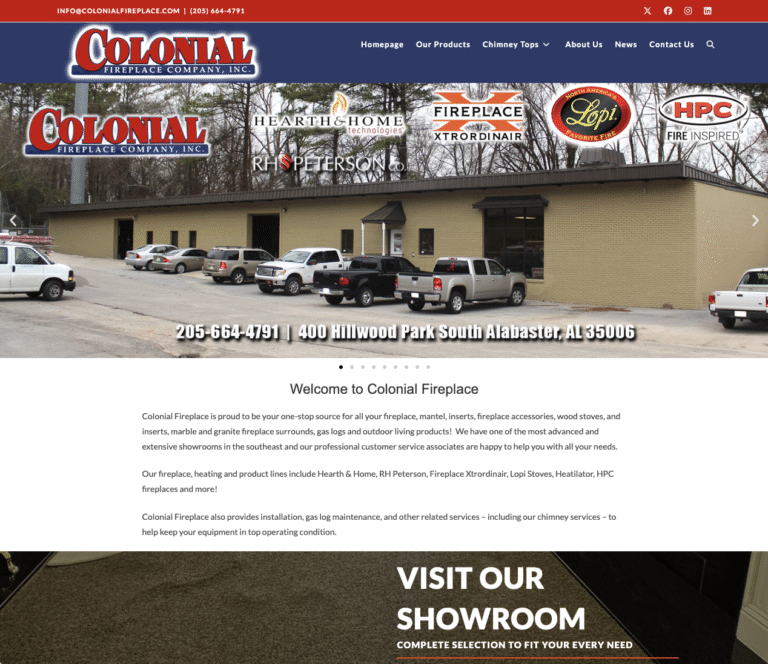 Colonial Fireplace launches new website design!